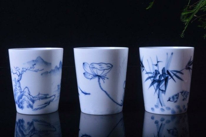 Porceliano tapyba-su-blue-gėlės