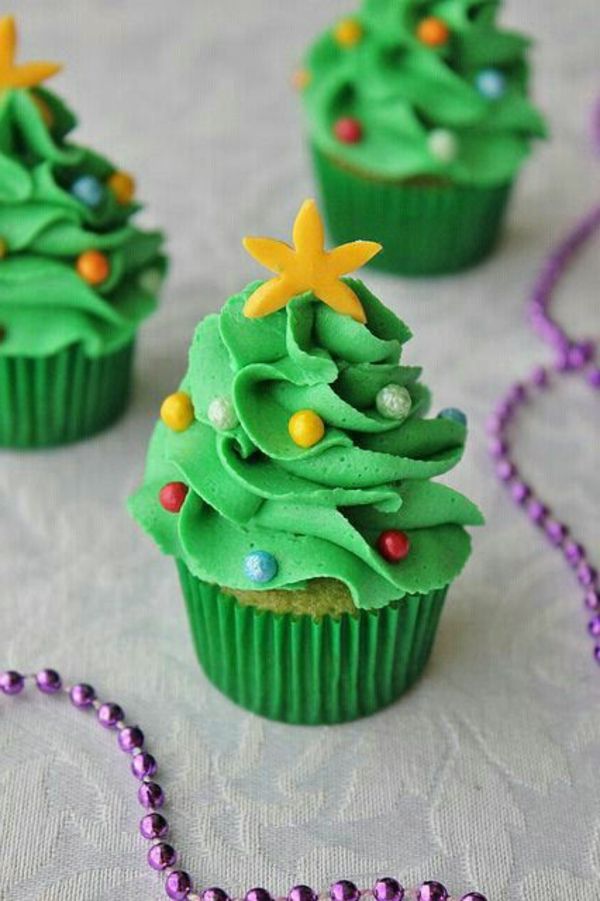 Recept cupcakes-for-Christmas julgranar