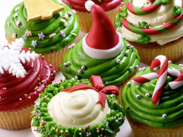 Recepten voor cupcakes-Christmas-oorspronkelijke ontwerp