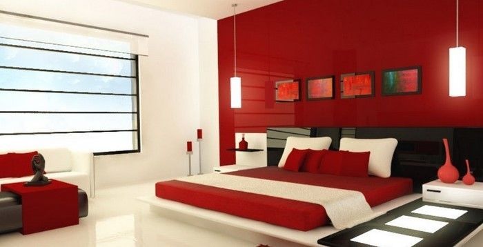 Raudona miegamasis dizainas A stebina transliavimą