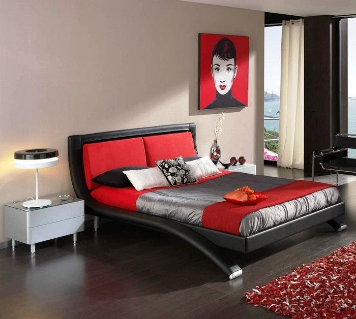 design camera da letto Rosso A-eccezionale trasmissione