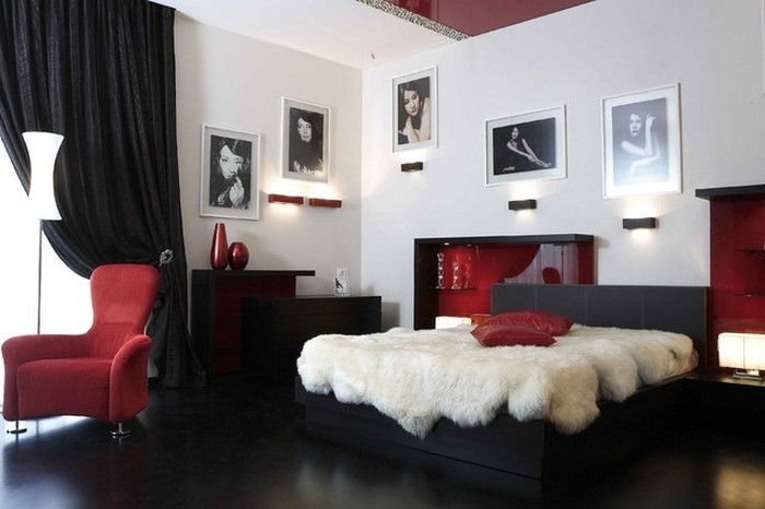 design camera da letto Rosso A-grande-carisma