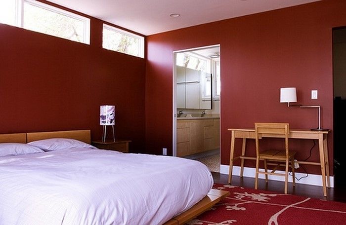 design camera da letto Rosso A-bella-decorazione