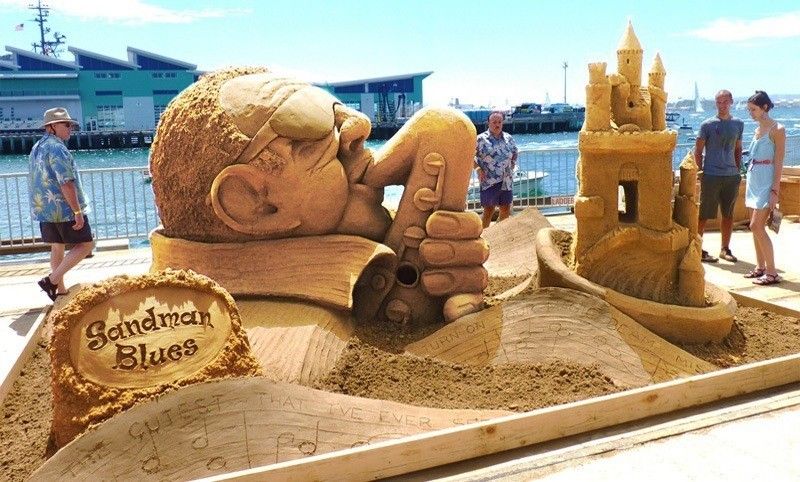 Sand Sculpture Konkurranse om-i-San-Diego
