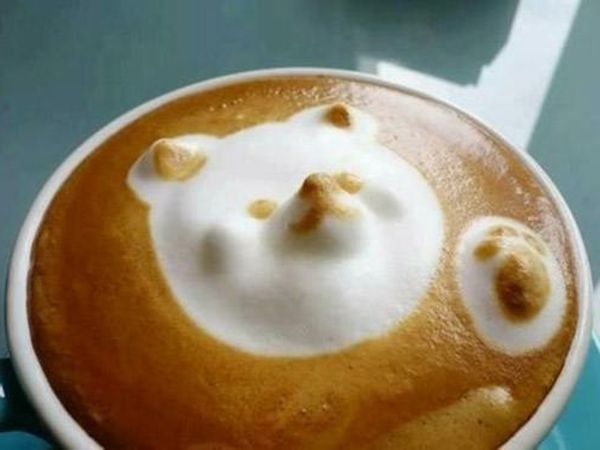 Dekoracje z pianki kawy coffee-in-a-cup