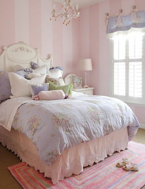 Spálňa-in-ružovej farby-svetlo ružovú farbu
