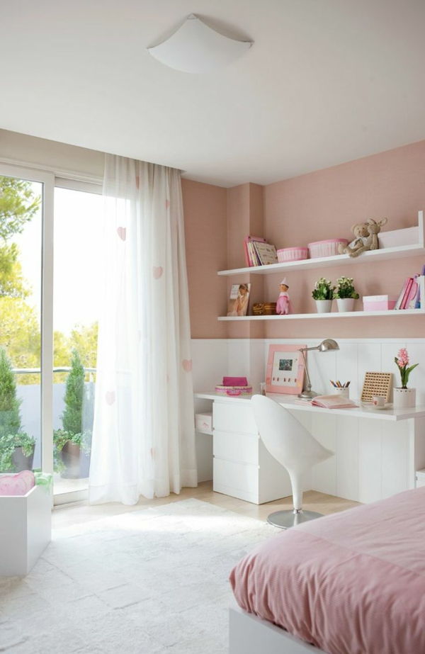 Spálňa-in-ružovej farby, svetlo ružová múr