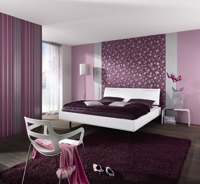 Miegamojo violetinė-A-Kietas dizainas