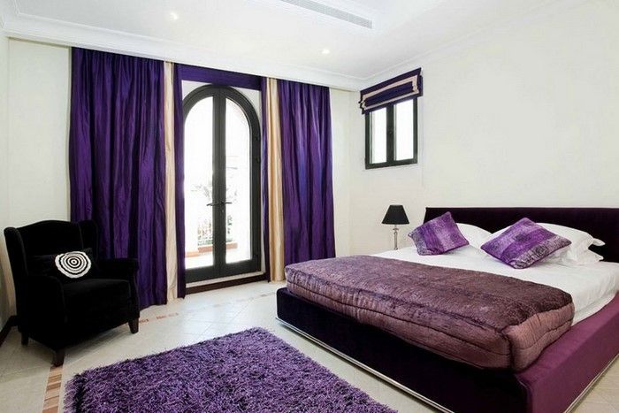 Miegamojo violetinė-A išskirtinis dizainas