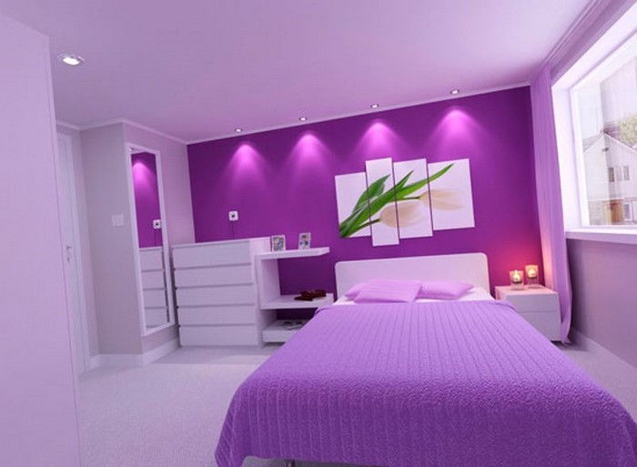 Miegamojo violetinė-A-kietas apdaila