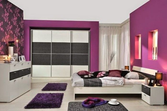 Miegamojo violetinė-A-Kietas dizainas