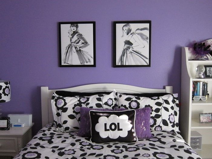Miegamojo violetinė-A-kūrybinė apdaila