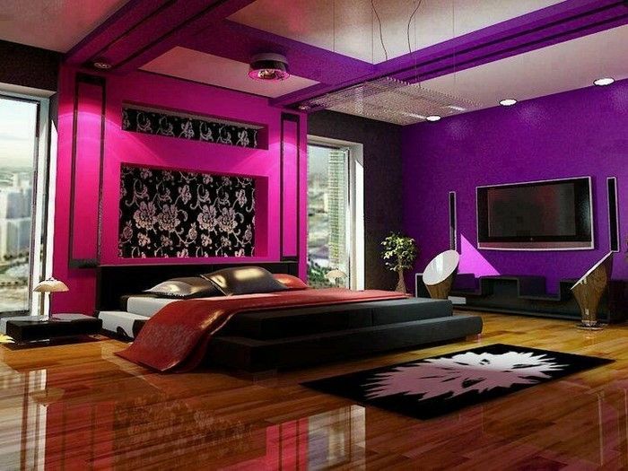 Miegamojo violetinė-A-puikus įranga
