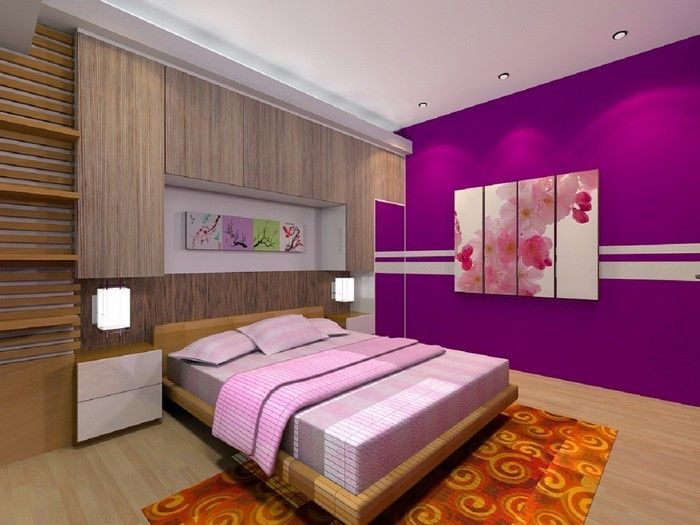Miegamojo violetinė-A-gražus dizainas