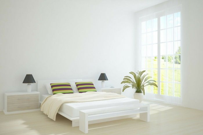Dormitor de Feng Shui cu palmieri