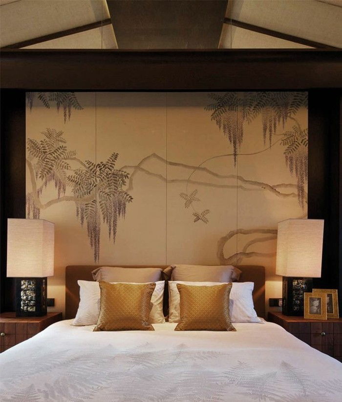 Spálňa-krásne, tapety, dizajnové-ázijské motívy