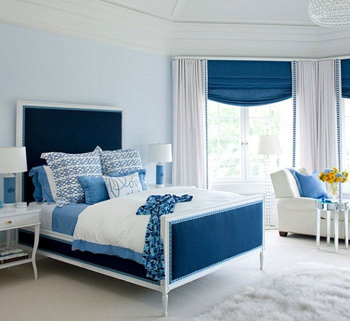 Miegamojo baldai-in-mėlyna-A-prašmatnus dizainas