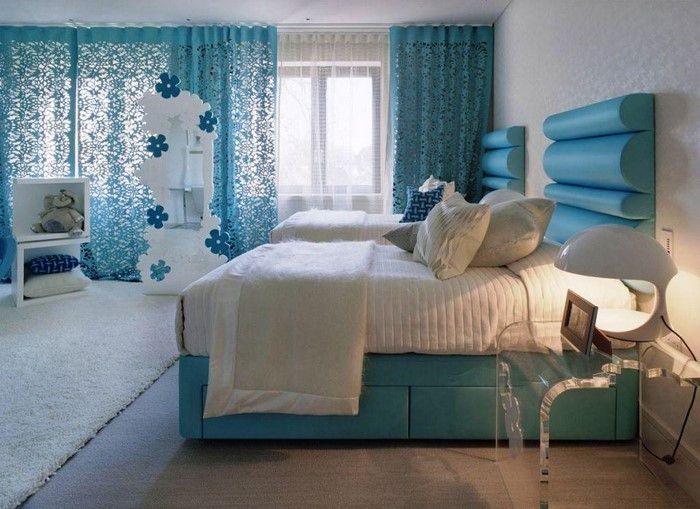 Miegamojo baldai-in-mėlyna Modern Deco