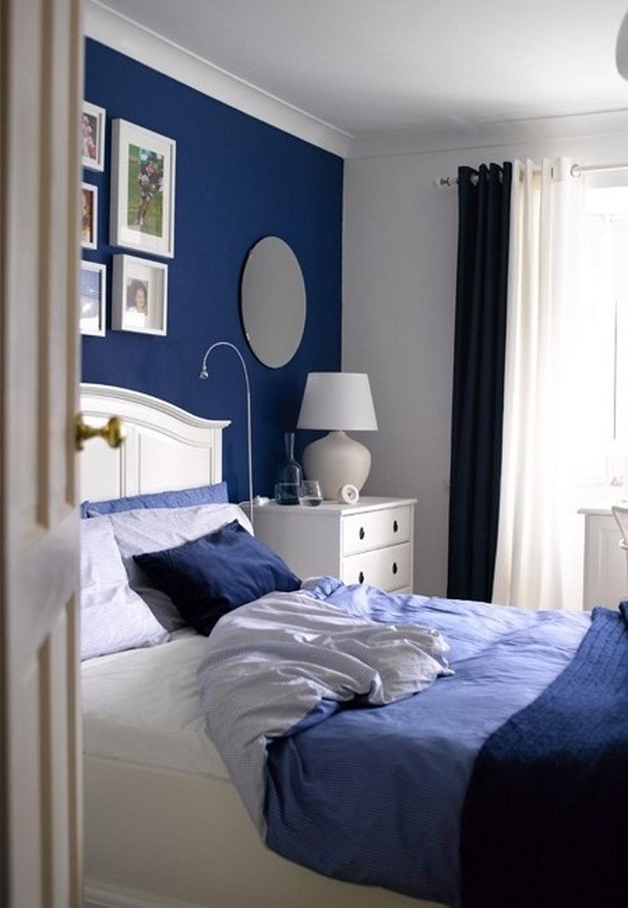 Miegamojo baldai-in-mėlyna Modern dekoravimas
