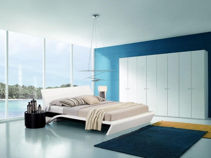 Miegamojo baldai-in-mėlyna-A-puikus dizainas