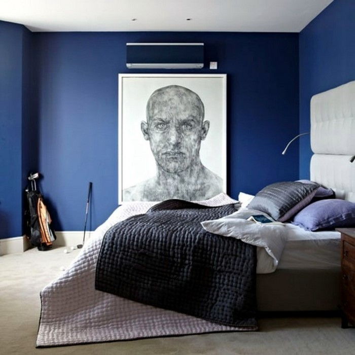 Miegamojo baldai-in-mėlyna-A-pritrenkiantis Deco