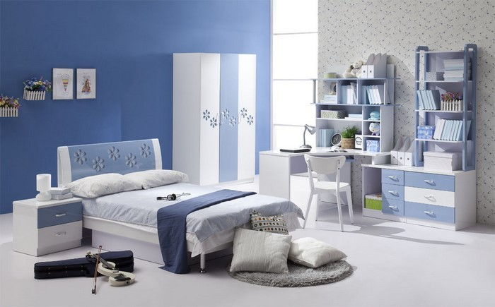 Miegamojo baldai-in-mėlyna-A-pritrenkiantis sprendimą