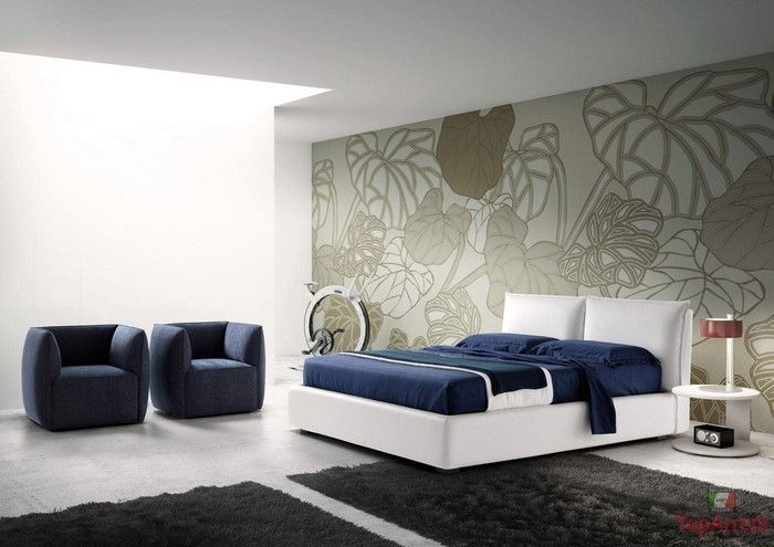 Miegamojo baldai-in-mėlyna-A-ryškus dizainas