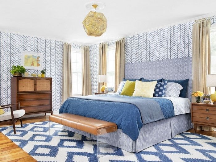 Miegamojo baldai-in-mėlyna-A-gražūs-transliavimo
