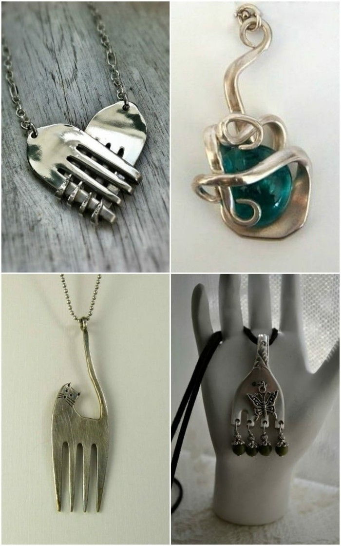 smykker-fra-sølvtøy-selv-make-fire utrolig forslag