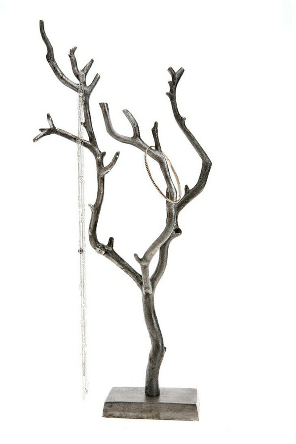 Stand-metal träd socket armband silverhalsband