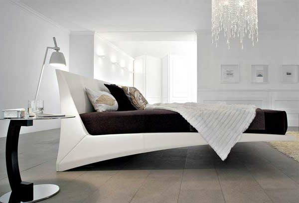 super-pekne-Floating bed-and-white dizajnom