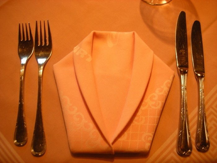 Servetter bordsdekoration-in-orange färg