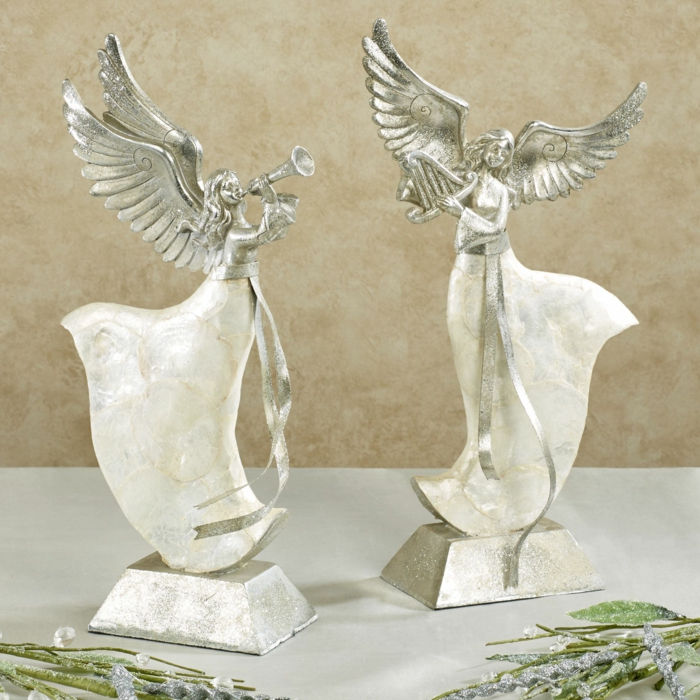 Impostare idea originale due angeli in metallo