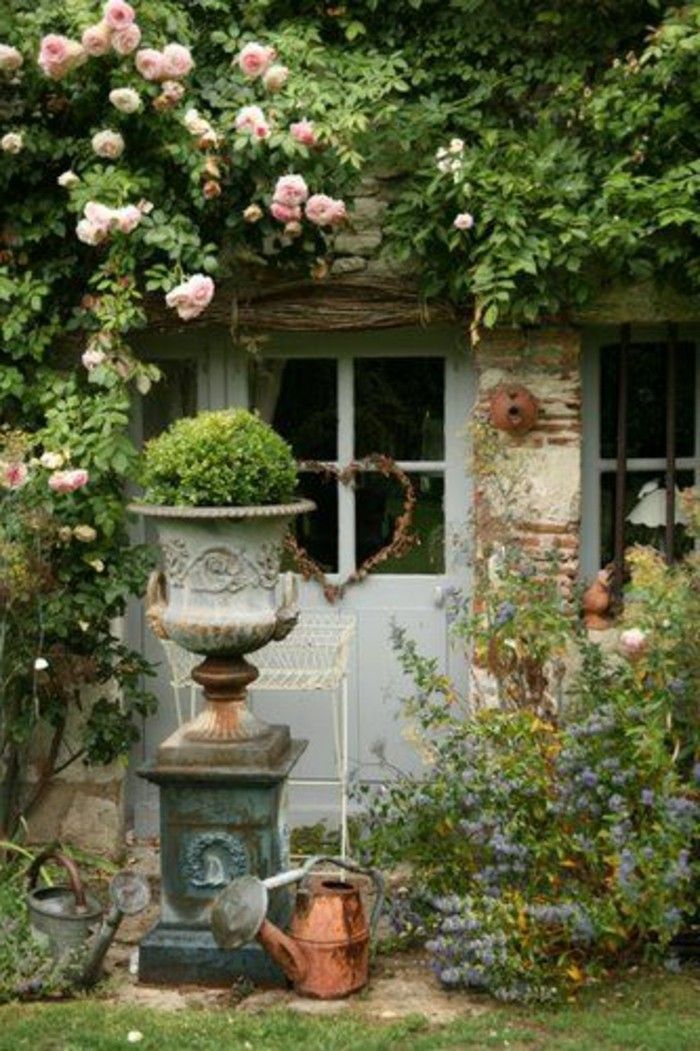 Shabby Chic Sodo Deco Laipiojimo rožės namai
