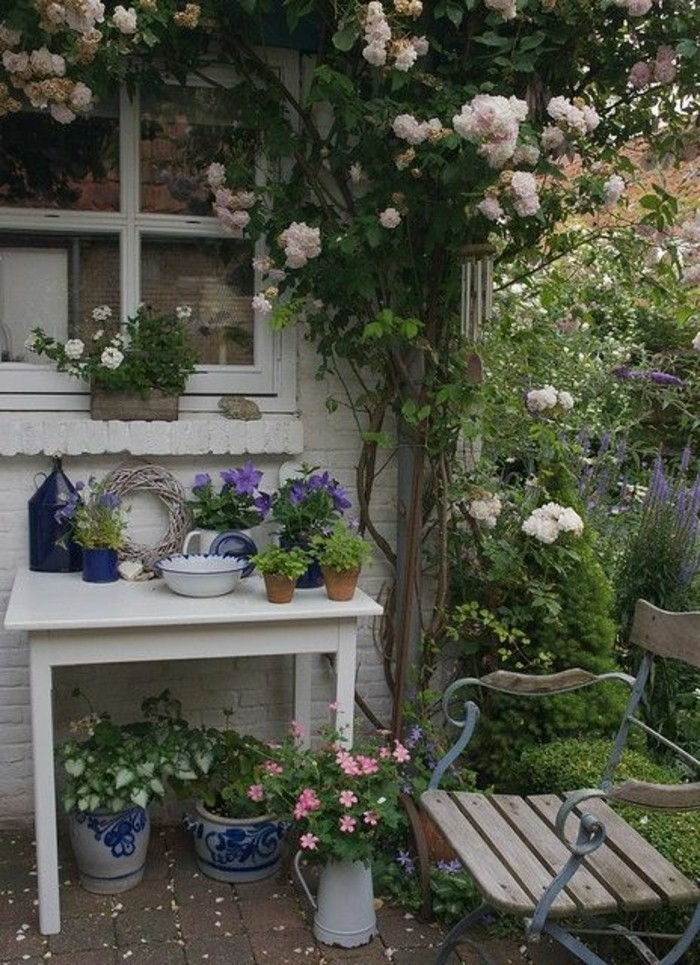 Shabby Chic Sodo Laipiojimo rožės-gražus sodas-dizainas