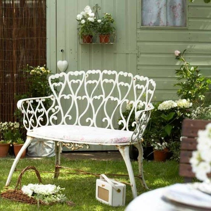 Shabby Chic Garden bench-vintage