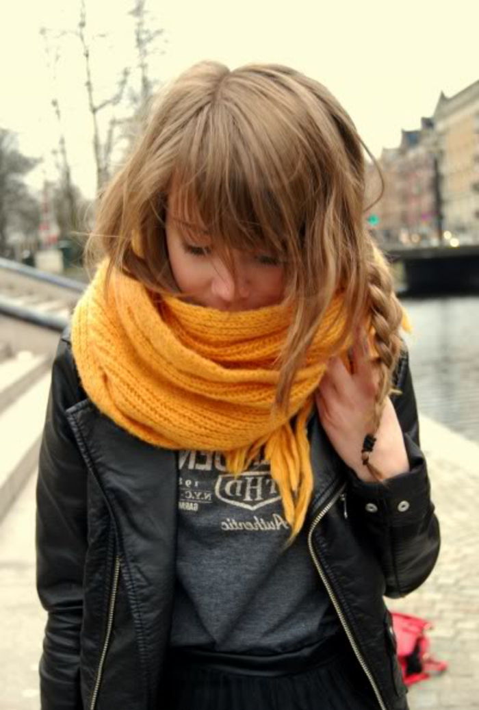 Skandinavishe eșarfă de moda galben