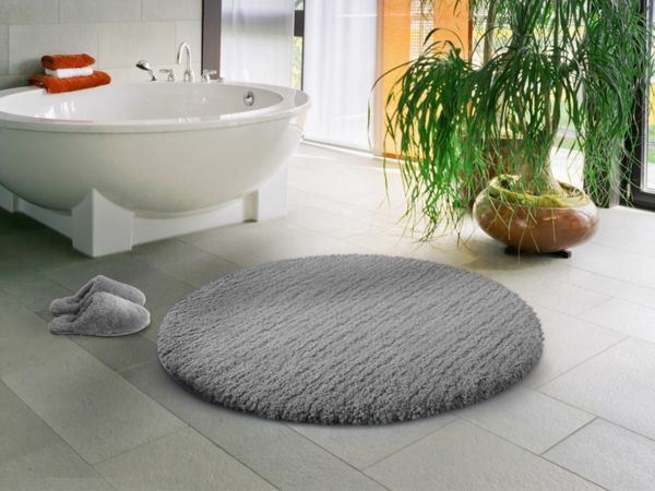 スカイbathmat-濃い灰色アイデア