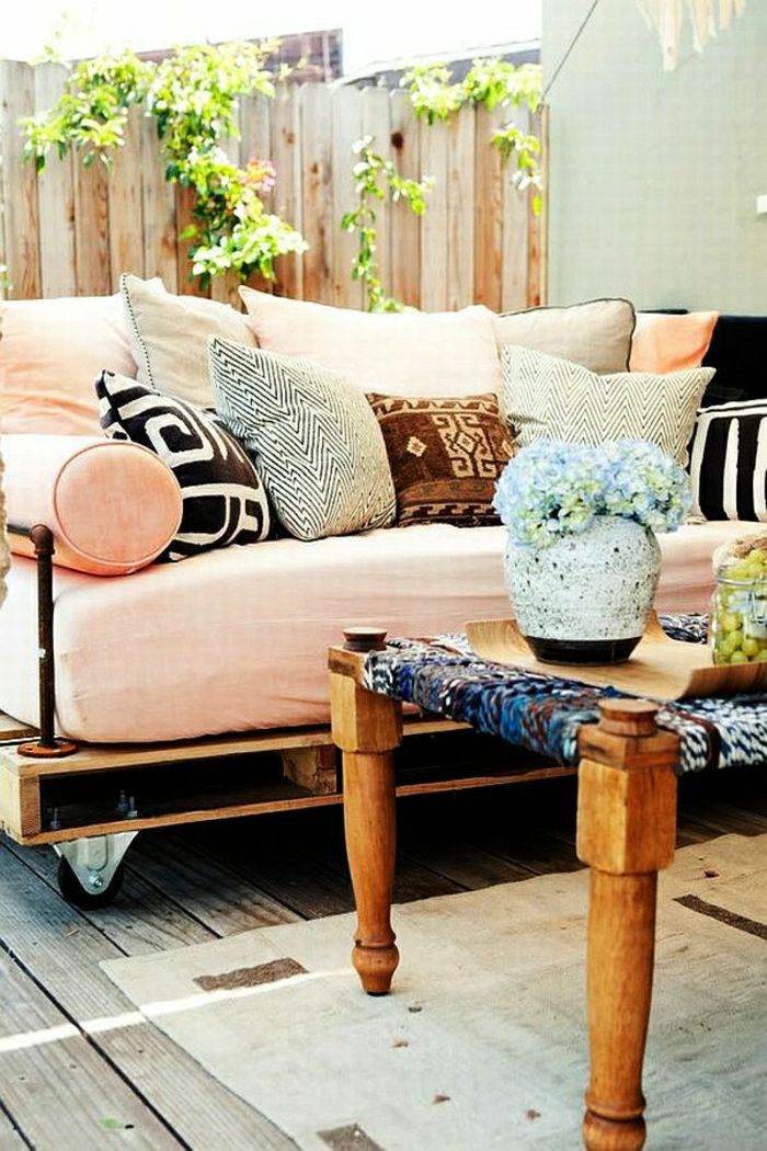 Canapea de paleti cu role perna de mobilier mese de cafea grădină vaza