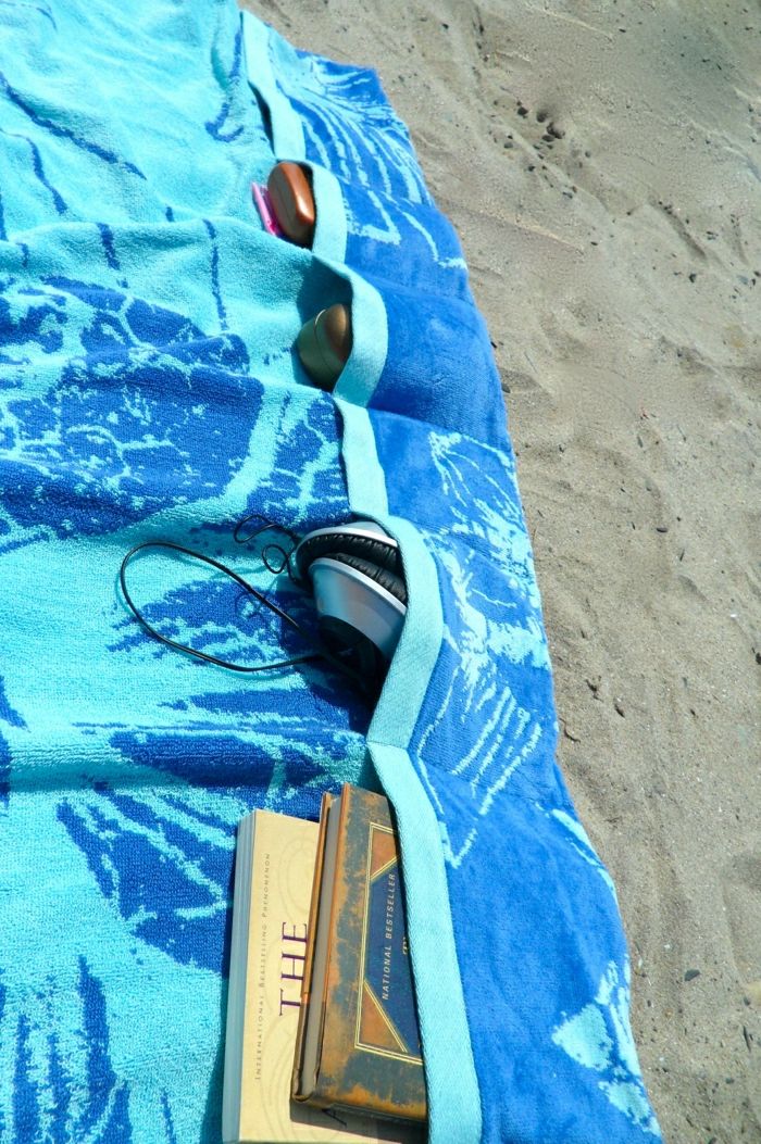 Sommer strand håndkle blå posene-skapende