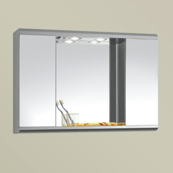 armários-com-iluminação de espelhos luzes do banheiro