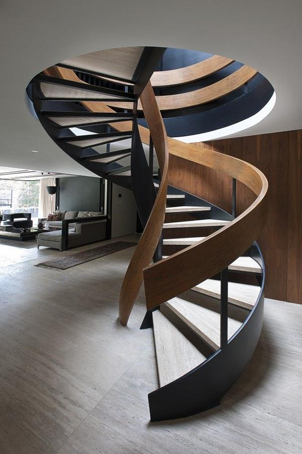 Spiraltrapp-in-home-ha-moderne design