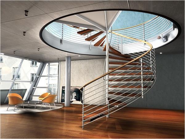 -Spindeltreppe-in-home-ha-moderne design
