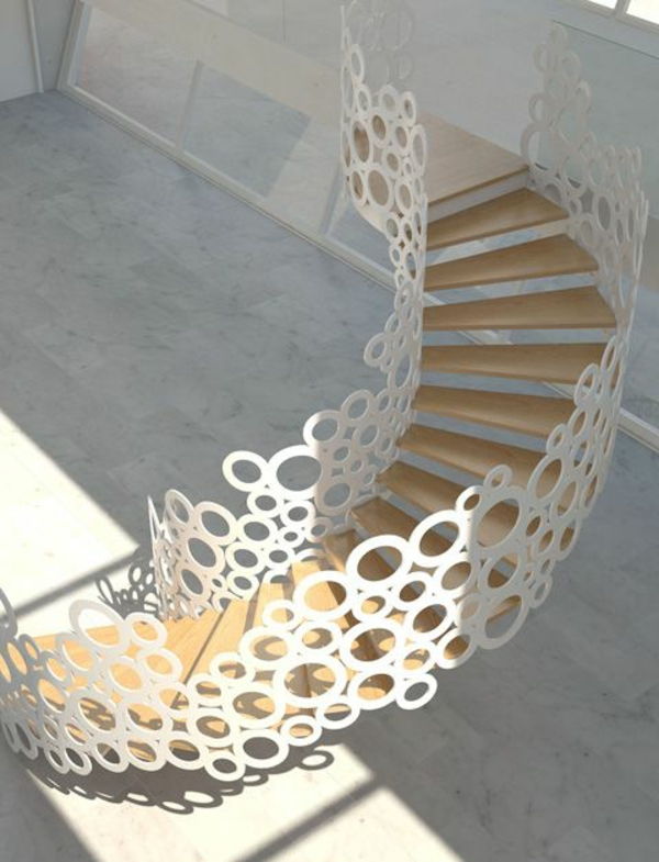 Spiral scara-cu-un-uimitoare-design-cu-alb-balustradă