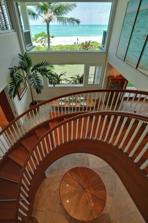 Spiral scara cu trepte de lemn-Modern Art