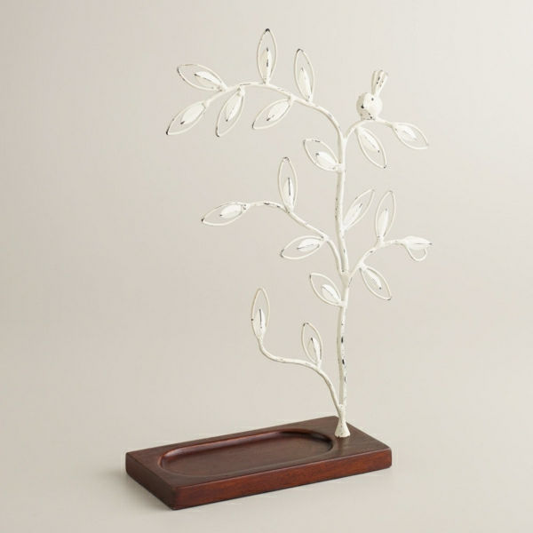 elegant copac stativ de bază de lemn alb