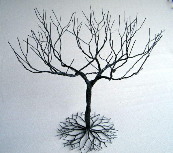 Stand-sârmă copac ramuri rădăcini