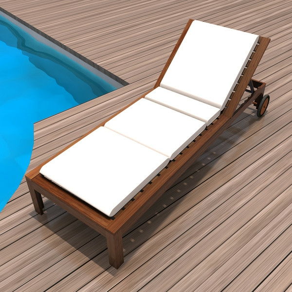 Cadeira de praia Ikea lounge ao lado da piscina