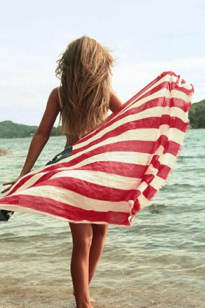 Strandhåndkle-American Flag Pattern