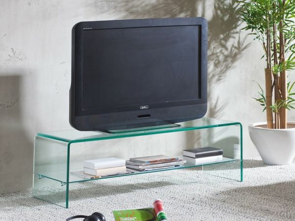 -TV-table Fernseregal-of-glass modern idé-för-the-vardagsrum